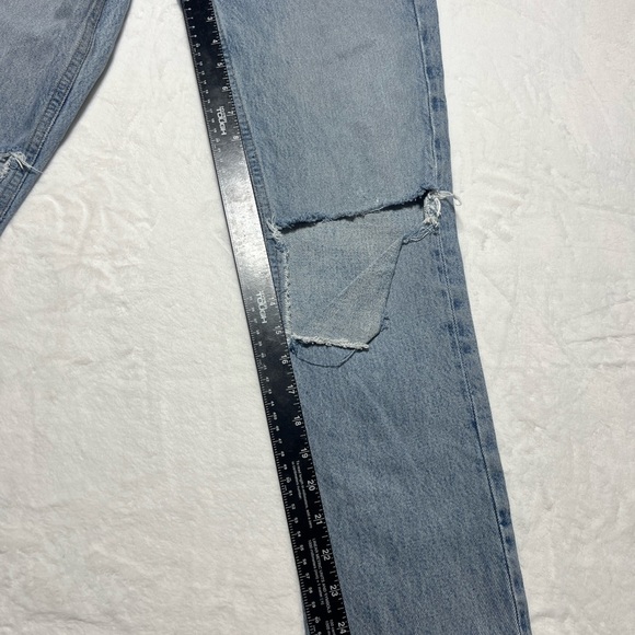 Agolde Blue Straight Leg Jeans Classic Denim - Picture 10 of 10